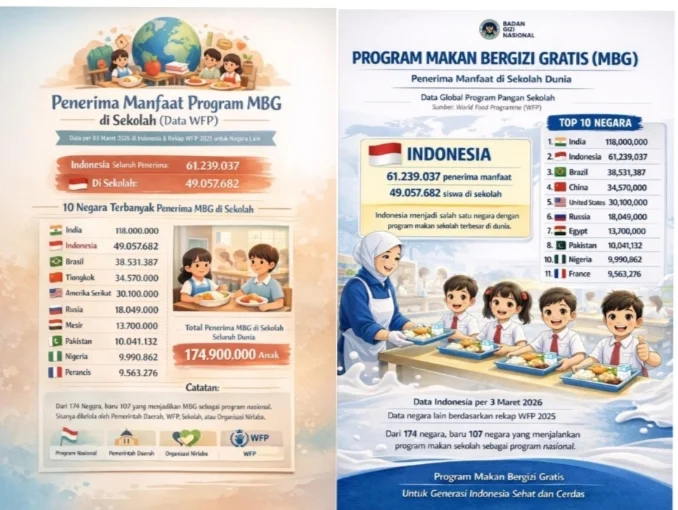 MBG Perkuat Masa Depan Bangsa, Indonesia Peringkat Kedua Program Makan Sekolah Dunia