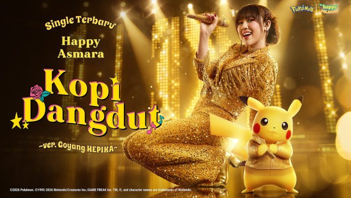 Pikachu Goyang Dangdut Bareng Happy Asmara, “Kopi Dangdut” Siap Gegerkan Jakarta