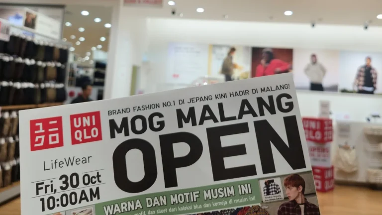 UNIQLO Buka Toko Perdana di Malang 30 Oktober di MOG